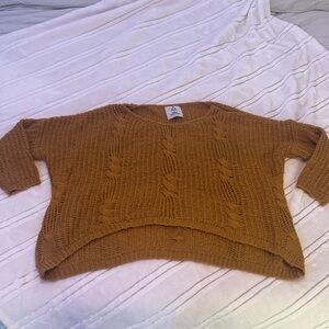 UNIF Brown Cable Knit Sweater